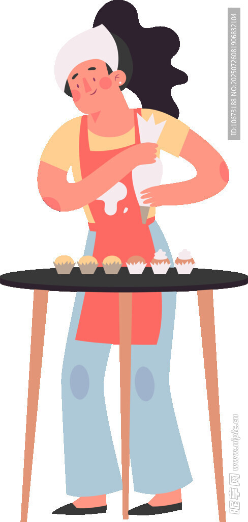 女士专注制作美味甜点