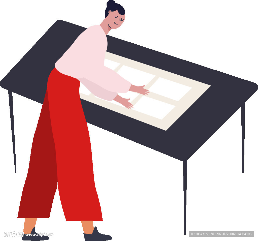 女性伏案专注处理文件
