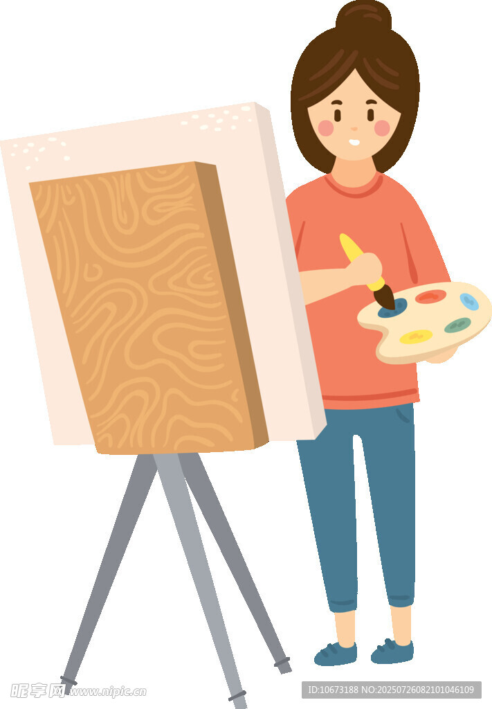 女画家作画时刻