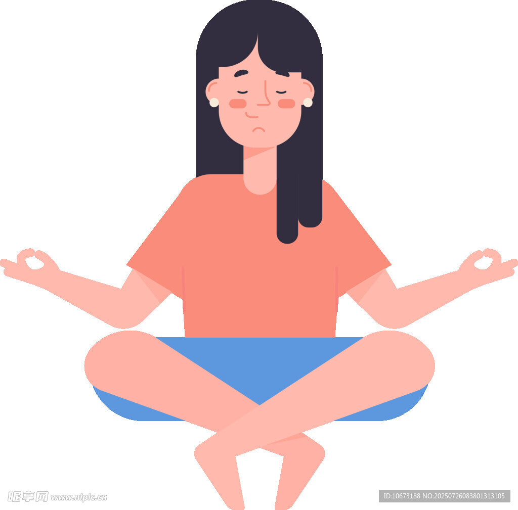 女子静坐冥想