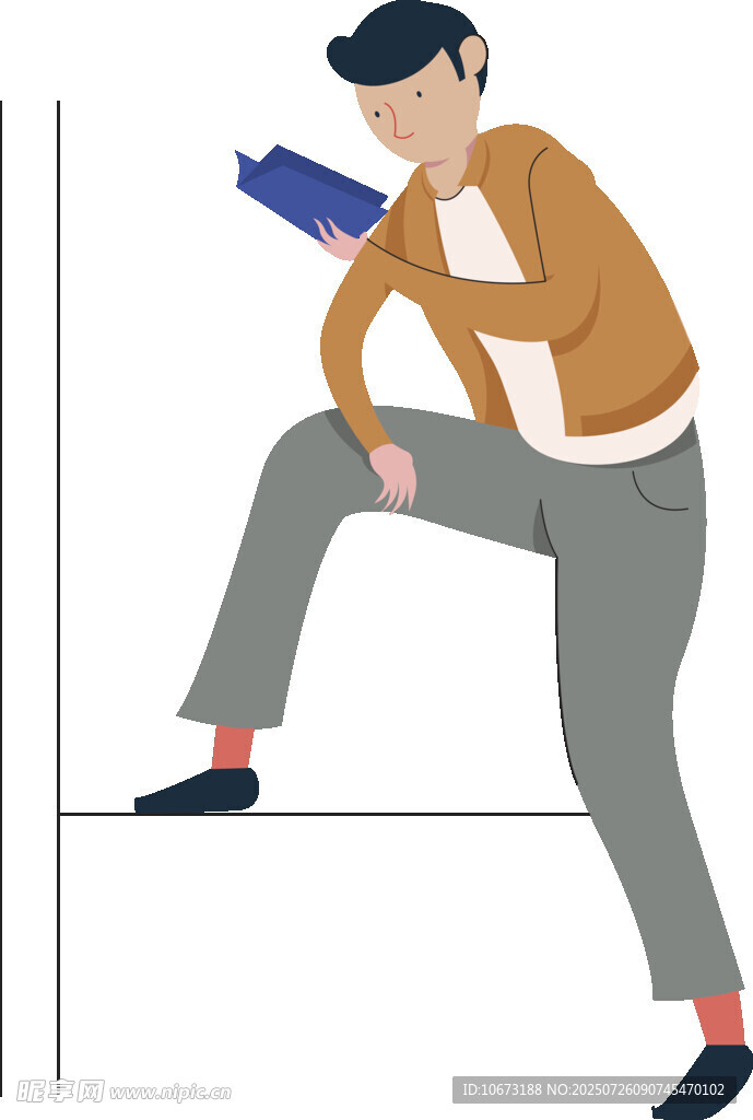 男子单腿跨栏姿态