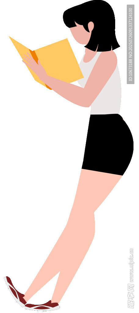 女子专注阅读书籍