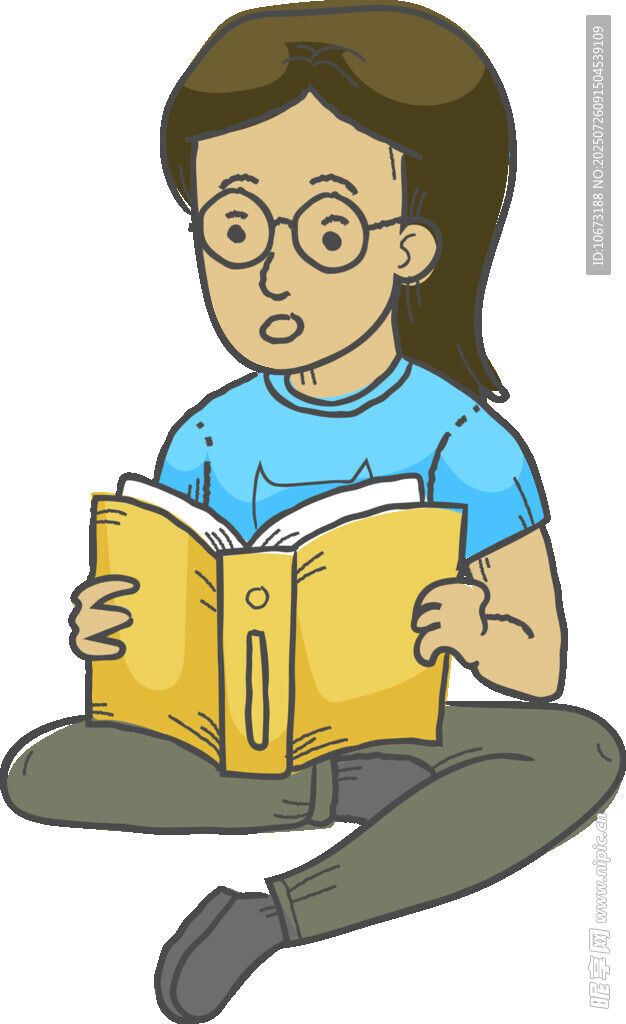 女孩专注阅读