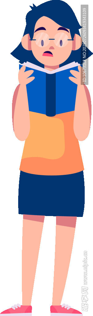 女孩专注读书瞬间