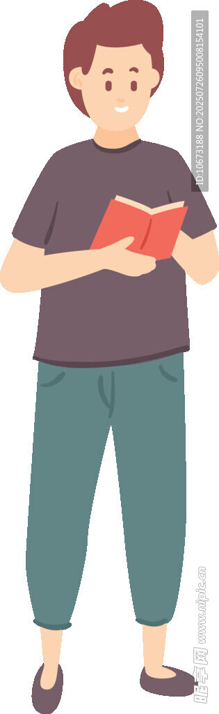 男孩捧书