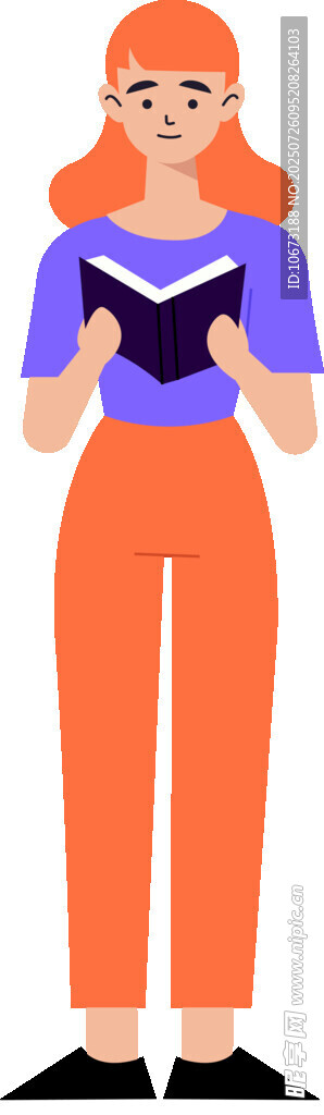 女孩专注阅读书籍
