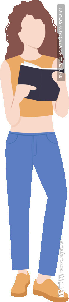 阅读女孩沉浸知识世界