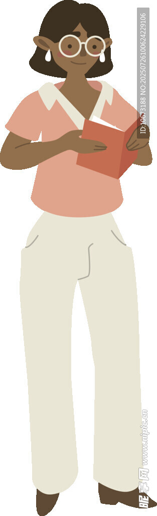 自信黑人女性手持书籍