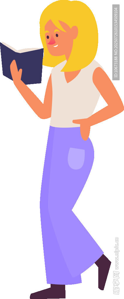 女子手持书本迈步前行