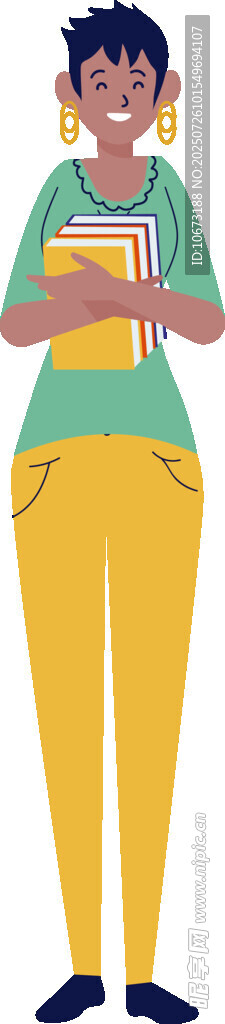 手持书本的活力青年