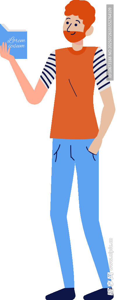 手持平板的休闲男子