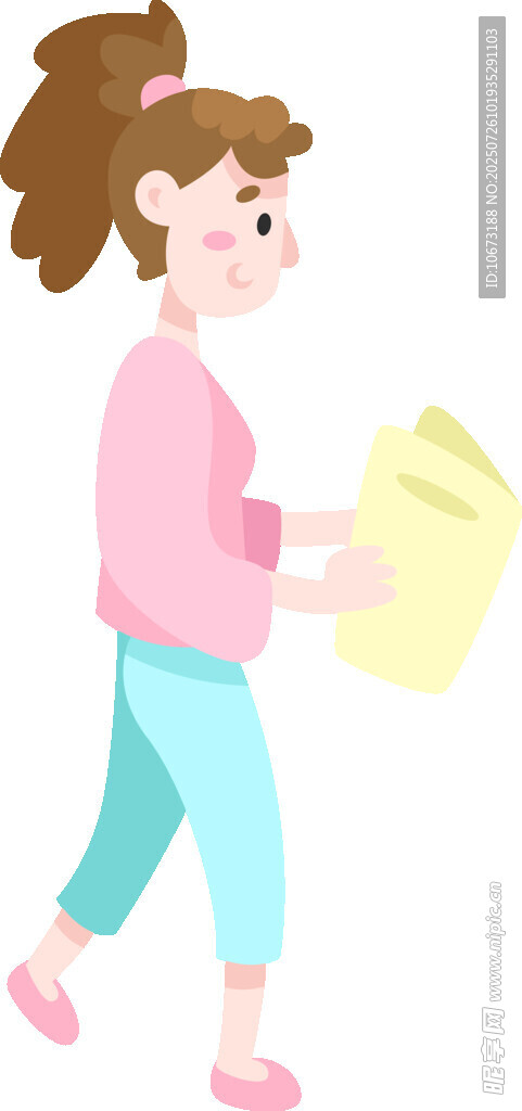 女孩手持文件夹快步走