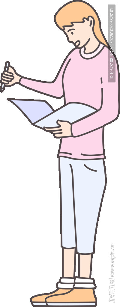 女子手持纸笔专注记录