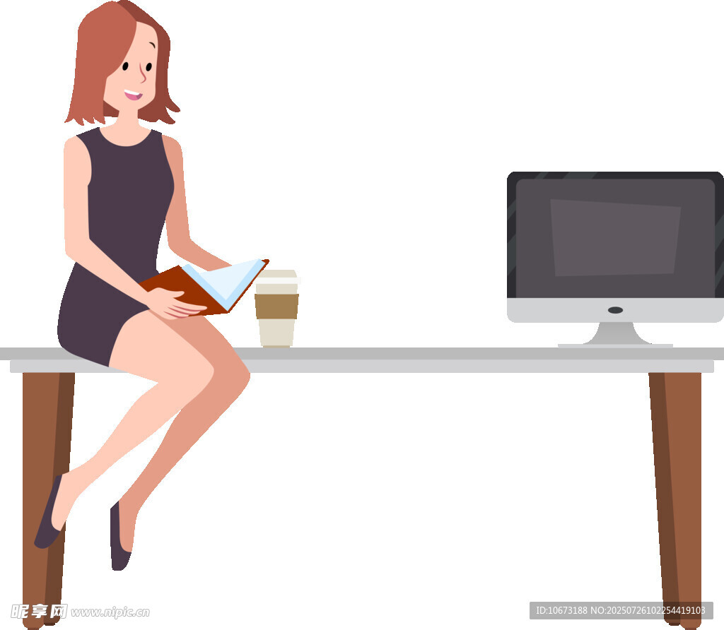 女子桌边惬意享用甜点