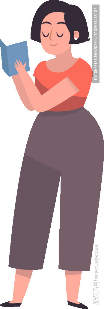 女子专注阅读书籍