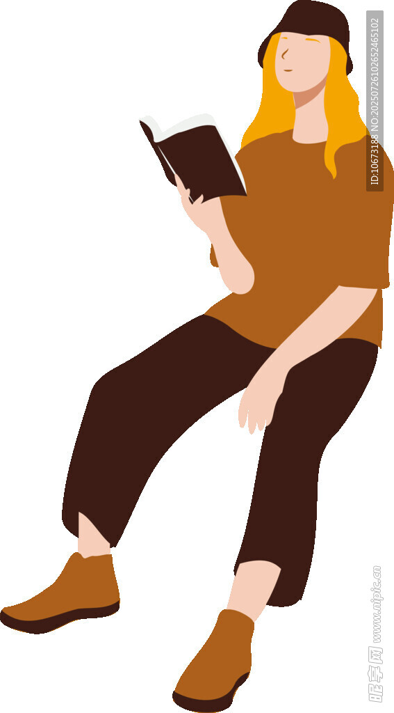 女子惬意阅读瞬间