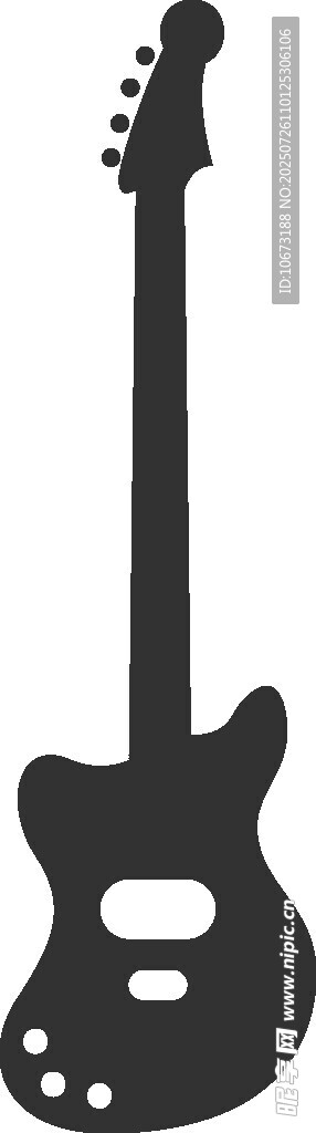 黑色电吉他轮廓