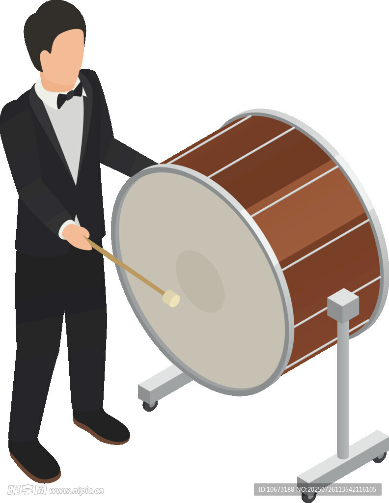 男子演奏大鼓