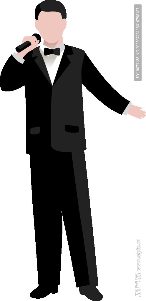 男士身着礼服优雅演唱
