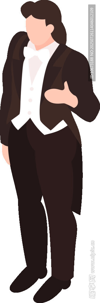 身着礼服的优雅男士