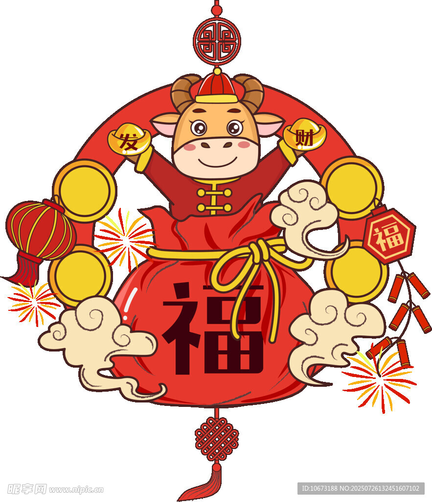 虎年福袋贺岁图
