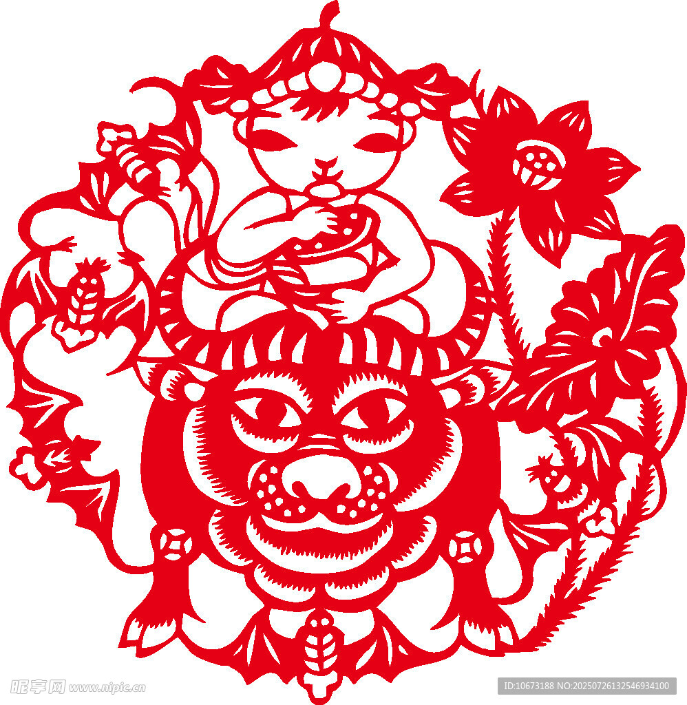 牛年剪纸艺术图案