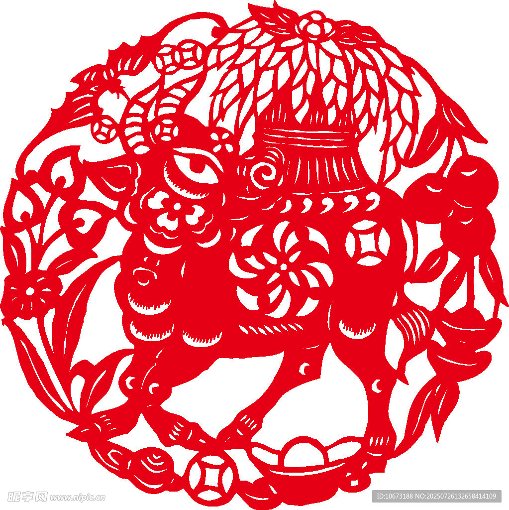 羊年剪纸艺术图案