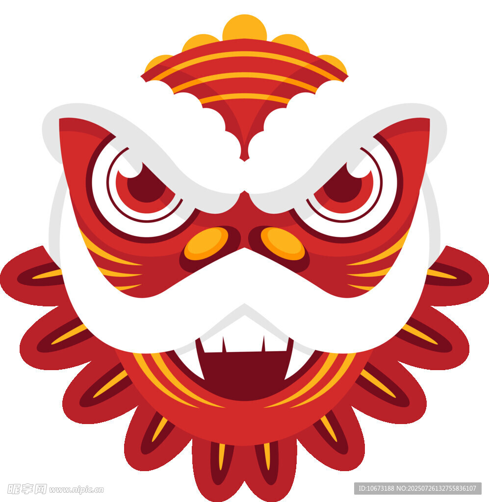 喜庆舞狮头形象