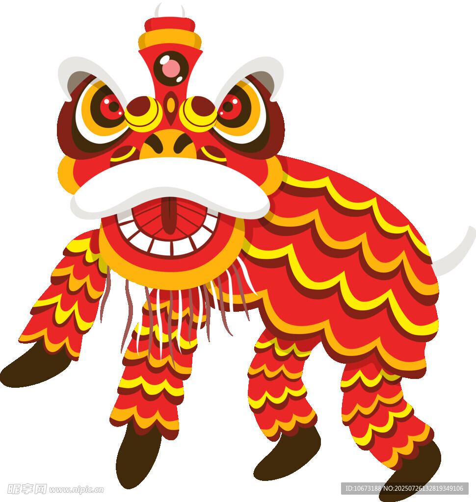 喜庆舞狮形象