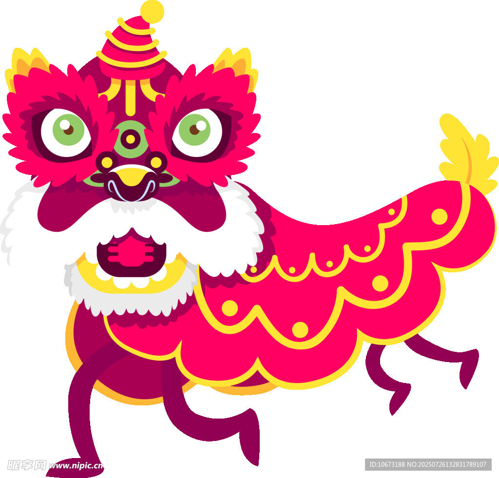 喜庆舞狮形象