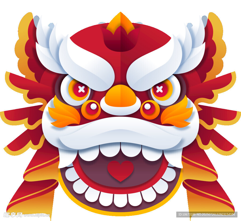 舞狮头形象