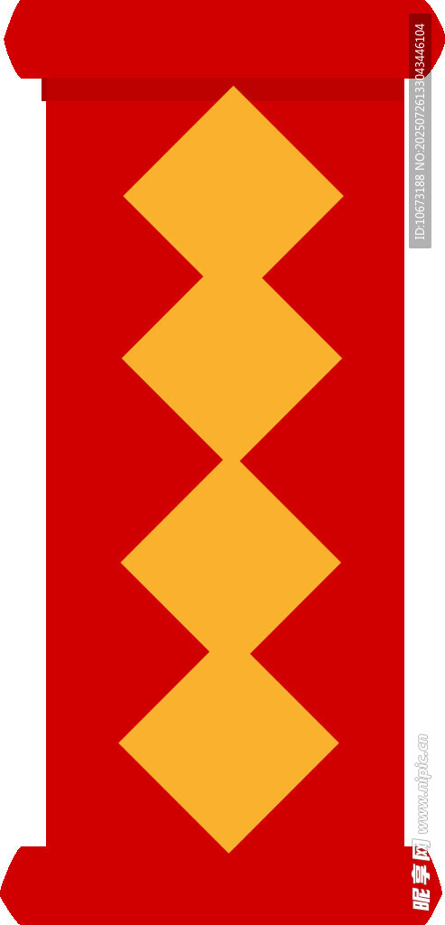 红色条纹配菱形图案装饰