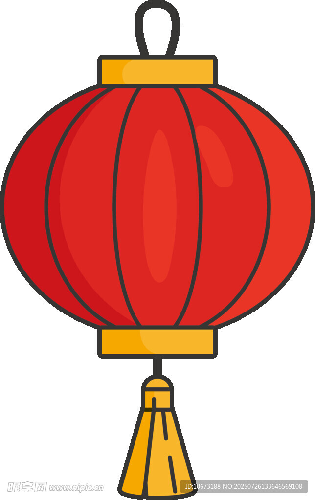 红色灯笼传统装饰元素