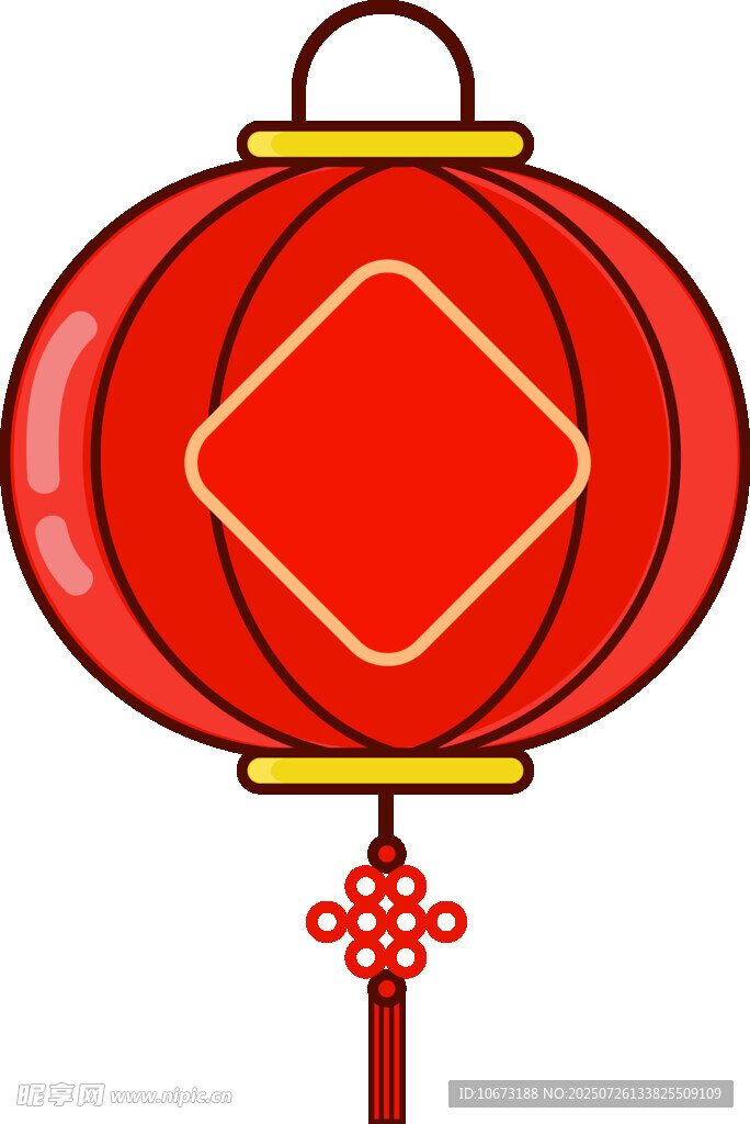 传统红色灯笼图案设计