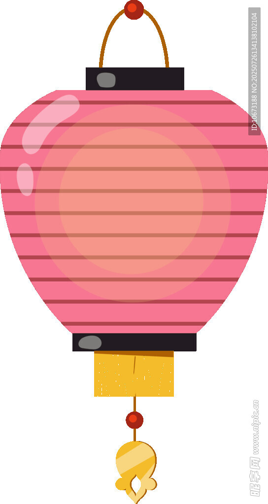 粉色中式纸灯笼