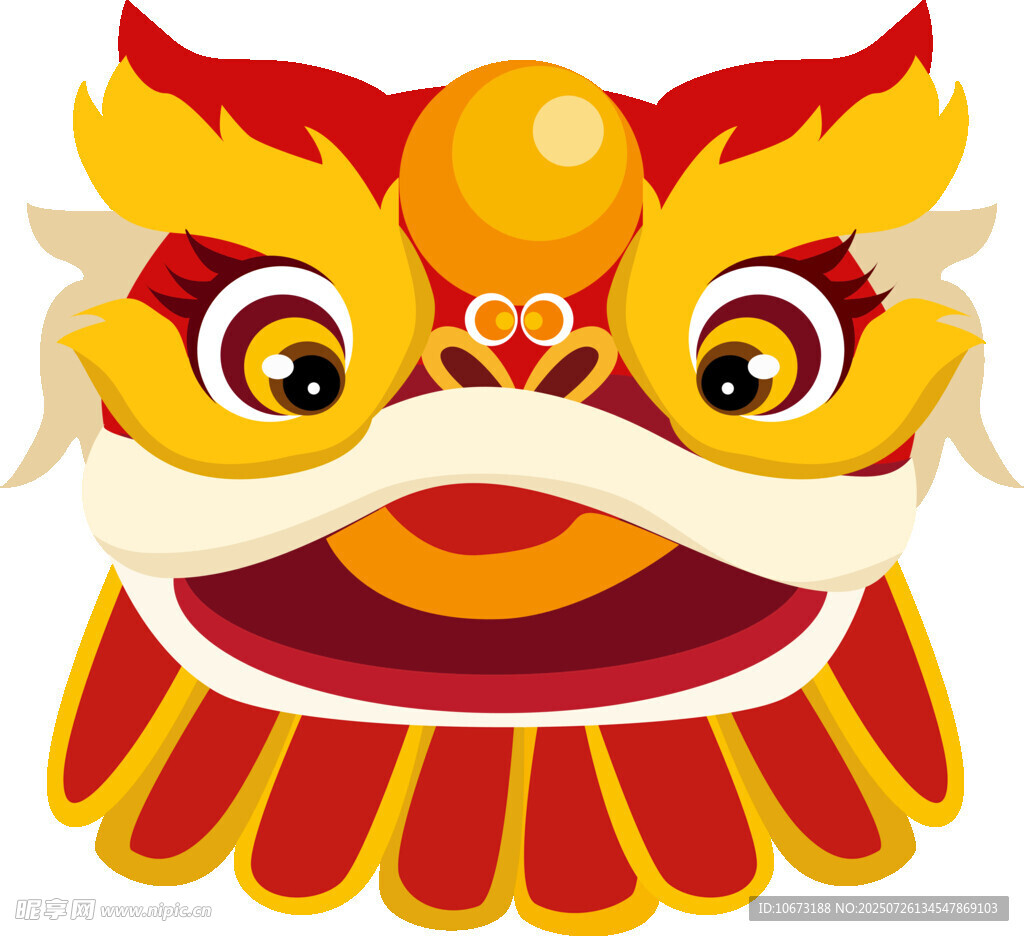 喜庆舞狮头形象