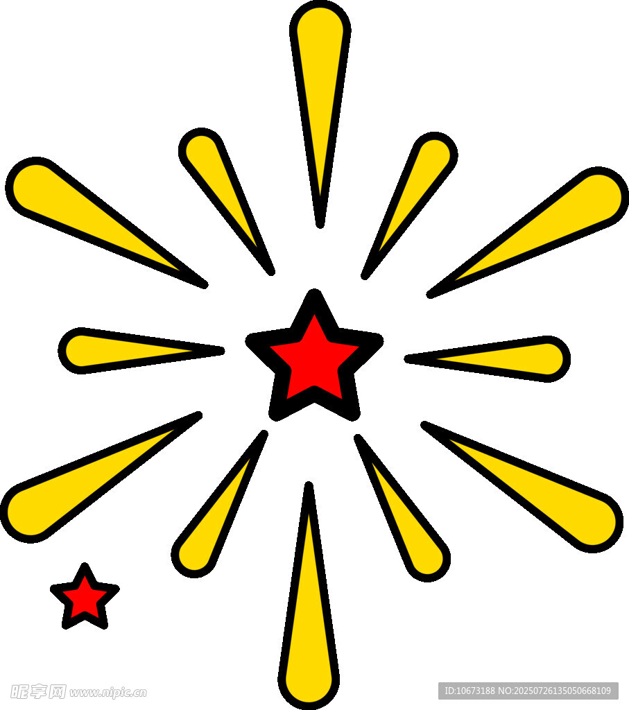 星形光芒图案