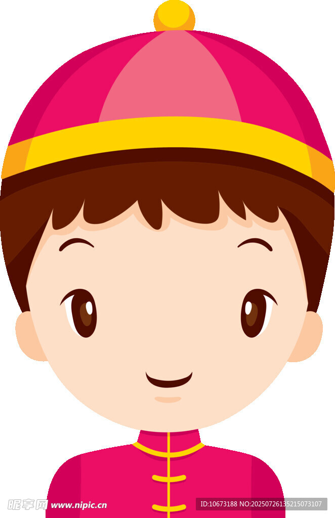 穿传统服饰的可爱男孩