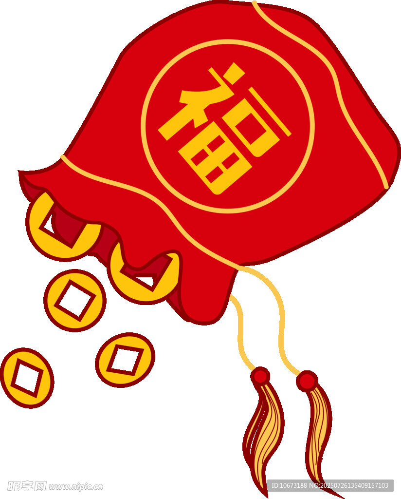 福袋撒金元宝