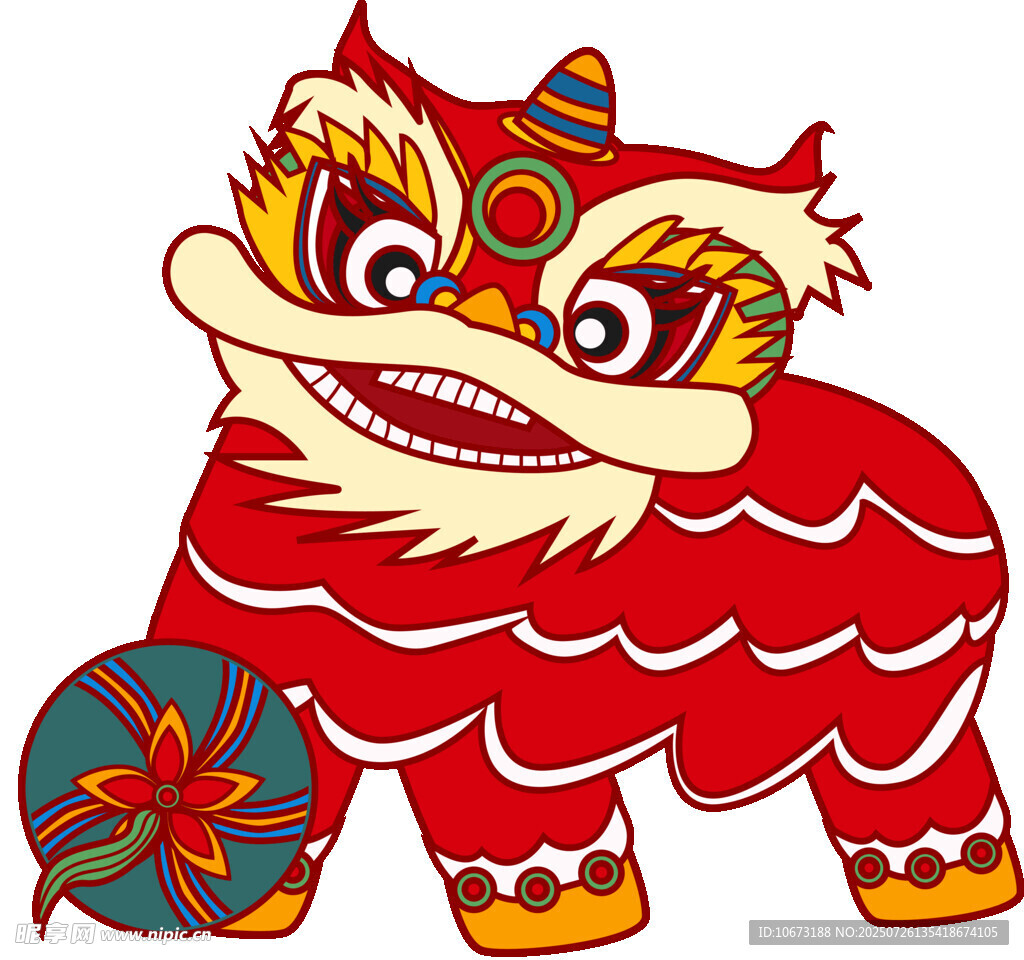 喜庆舞狮形象