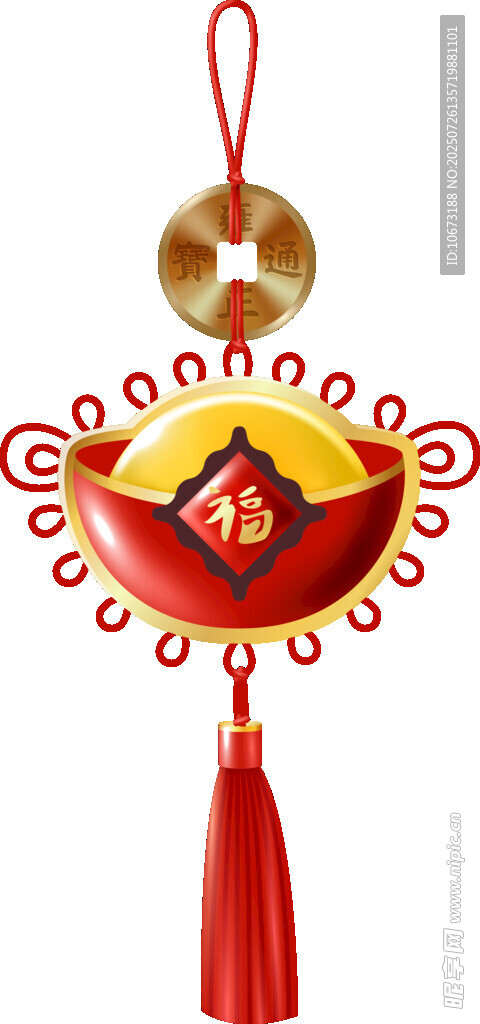 红色中国结挂件