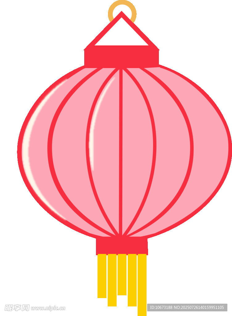 红色传统中式灯笼图案