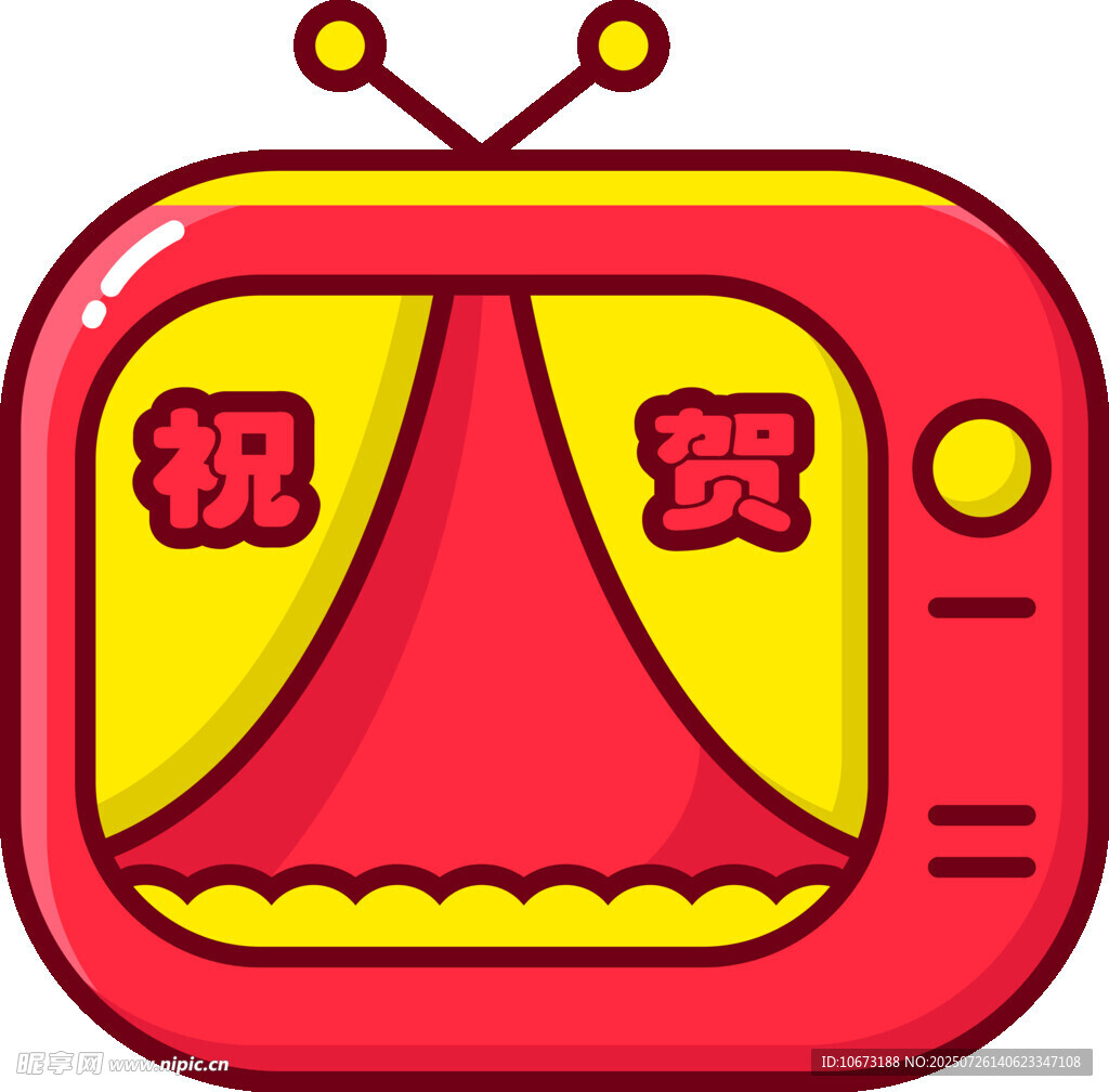 电视样式的祝贺图标