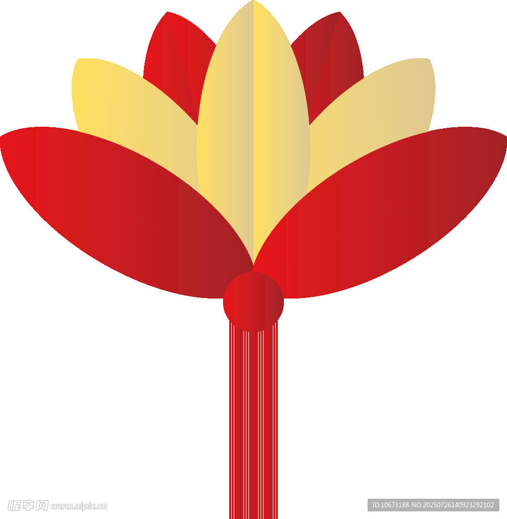 红色莲花造型装饰物件