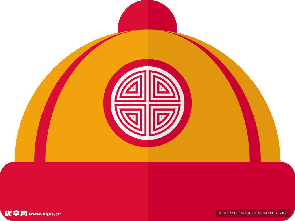 中式传统瓜皮帽图标