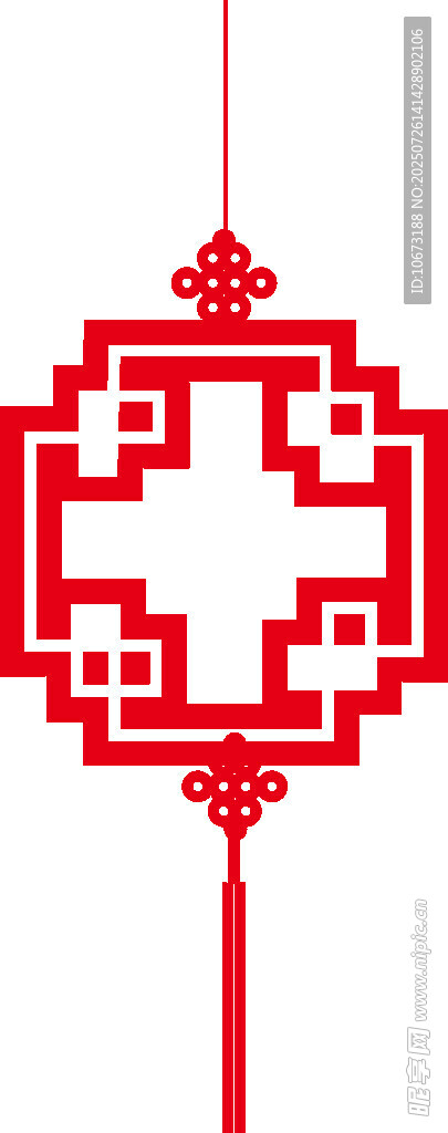 中式传统红色窗花纹饰