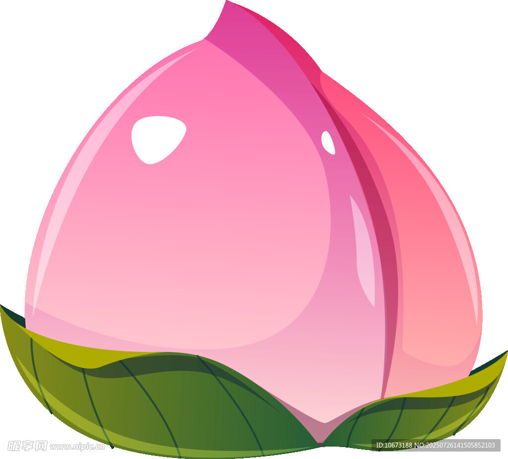 粉色桃子插画