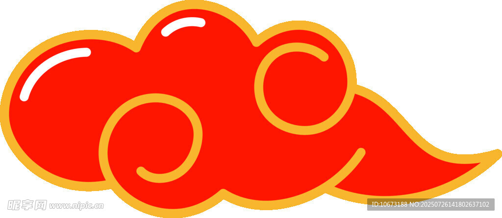 红色祥云图案