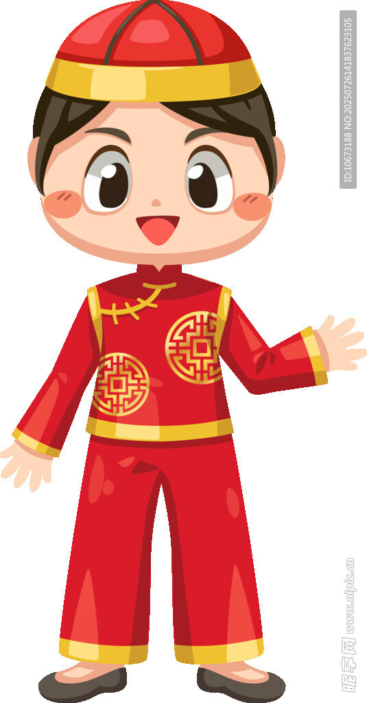 喜庆中式童装小男孩