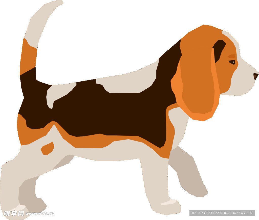 可爱小猎犬插画